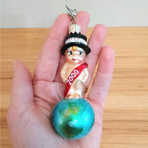 Vintage Christopher Radko Millennium Munchkin Little Gem Christmas Ornament